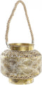 Lykta DKD Home Decor Verouderde afwerking Kristal Gouden Metaal (26,5 x 26,5 x 22 cm)