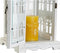 Lykta DKD Home Decor Verouderde afwerking Wit Grijs Hout Kristal Mediterrane 19 x 19 x 51 cm