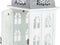 Lykta DKD Home Decor Verouderde afwerking Wit Grijs Hout Kristal Mediterrane 19 x 19 x 51 cm