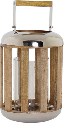 Lykta DKD Home Decor Zilver Hout Metaal (22 x 22 x 32 cm)