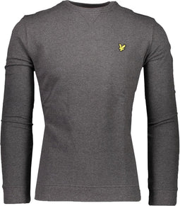 Lyle and Scott Sweater Grijs Getailleerd - Maat M - Heren - Herfst/Winter Collectie - Katoen