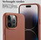 Accezz MagSafe Leather Backcover - Soft case - Krasbestendig - Bruin (iPhone 14 Pro Max)