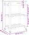 vidaXL - Keukentrolley - MONZA - 60x40x90 - cm - massief - grenenhout