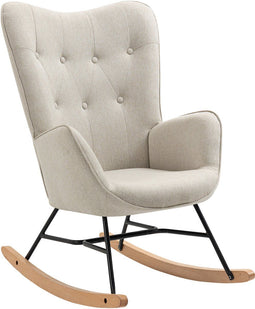 MEUBLE COSY Schommelstoel - Relaxstoel - Ergonomisch - Beige - 66x84x97cm