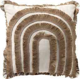 Dutch Decor MARINA - Sierkussen 45x45 cm - Natural - bruin - Inclusief binnenkussen