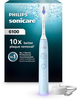 Philips Sonicare 6100 - Elektrische Tandenborstel - Sensitive opzetborstel - Lichtblauw - HX7406/01