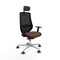 Bureaustoel Piqueras y Crespo D086G2W Zwart Donkerbruin