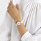Pierre Cardin Belleville PC Monogram CBV.1500 Horloge - Leer - Crème - Ø 31 mm