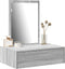 vidaXL - Wandgemonteerde - Kaptafel - in - Grijs - Sonoma, - 60x40x70 - cm