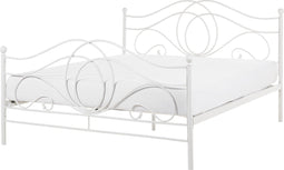 LYRA - Tweepersoonsbed - Wit - 140 x 200 cm - Metaal