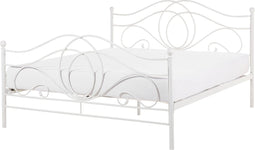 LYRA - Tweepersoonsbed - Wit - 160 x 200 cm - Metaal