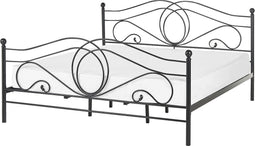 LYRA - Tweepersoonsbed - Zwart - 180 x 200 cm - Metaal
