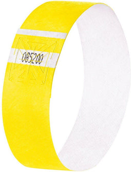 Sigel evenementenbandjes - super soft - 255x25mm - neon geel - 120 stuks - SI-EB213