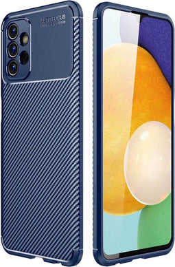 iMoshion Hoesje Geschikt voor Samsung Galaxy A13 (4G) Hoesje Siliconen - iMoshion Carbon Softcase Backcover - Blauw