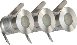 Lyslight Olan Grondspot Voordeelset - Tuinverlichting - 3 Aluminium/RVS Spots - Plug and Play - Laagspanning 24V