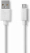 Nedis CCGW60500WT10 - USB A naar USB 2.0 micro kabel - 100 cm - Wit