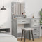 vidaXL - Kaptafel - met - LED-verlichting - - - Betonnen - Grijs, - 50 - x - 41 - x - 135 - cm