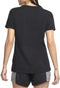Nike Dri-FIT Crew - Sportshirt Dames - Korte mouwen - Zwart - Maat XS