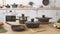 Just Perfecto JL-26 - 12 Delige Pannenset - Hittebestendige marmeren coating - Marron (12 stuks)