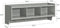 SoBuy FHK28-HG - Wandkapstok - 3 Compartimenten 4 Haken - Grijs 100x25x35 cm