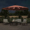 vidaXL - Zweefparasol - met - LED-verlichting - 350 - cm - terracottakleurig