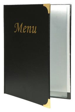 Securit - Menukaart a4 4x2tas zwart