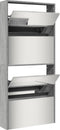 vidaXL Schoenenkast met spiegel 4-laags 63x17x134 cm grijs sonoma