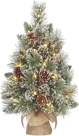 Black Box Kunstkerstboom Vandans - 30x30x45 cm - Pvc/hardnaald - Besneeuwd,Groen