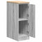 vidaXL - Garagekast - 30x51x85 - cm - massief - grenenhout - grijs - sonoma