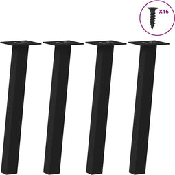 vidaXL - Salontafelpoten - 4 - st - 30 - cm - staal - zwart