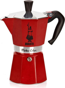Bialetti Moka Express - Percolator - 6 kops - Aluminium - Rood