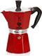 Bialetti Moka Express - Percolator - 6 kops - Aluminium - Rood