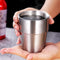 Roestvrij stalen bekers Set van 4 Dubbele Muur Geïsoleerde Metalen Cups Stapelbaar en Onbreekbaar Drinkbekers Randloze Zweetvrije Bier Tumbler voor Cocktails Koffie Thee Smoothies