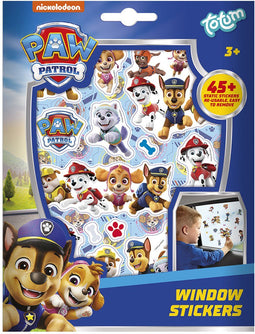 PAW Patrol Totum - Raamstickers - 45 niet permanente statische stickers - (4 vellen)