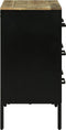 vidaXL - Dressoir - 70x35x70 - cm - Massief - Ruw - Mango - Hout
