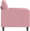 Fauteuil 60 cm fluweel roze