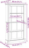vidaXL - Boekenkast - grenenhout - met - 4 - planken - Corona-stijl - 80x29x150 - cm