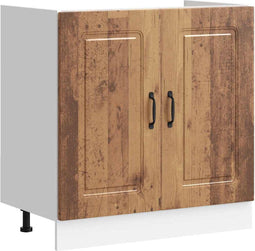 vidaXL - Spoelbakonderkast - Kalmar - 80x46x81,5 - cm - bewerkt - hout - oud - hout