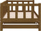 vidaXL - Slaapbank - uitschuifbaar - grenenhout - honingbruin - 2x(90x190) - cm