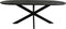HSM Collection Eettafel Verona Elips 200cm Zwart Mangohout/Ijzer