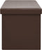 vidaXL - Opbergbank - inklapbaar - PVC - bruin