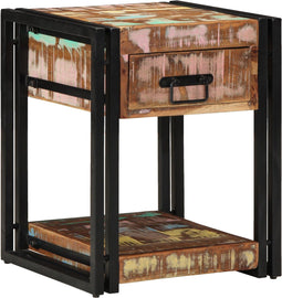 vidaXL - Nachtkastje - 40x40x50 - cm - Massief - gerecycled - hout