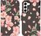 iMoshion Hoesje Geschikt voor Samsung Galaxy S22 Hoesje Met Pasjeshouder - iMoshion Design Softcase Bookcase - Zwart / Blossom Watercolor Black