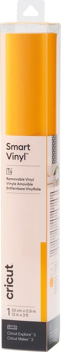 Cricut Smart Vinyl Verwijderbaar 33x91cm – Maisgeel (1 vel)