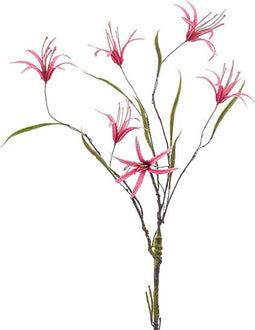 Emerald Kunstbloemen Zijdebloemen Nep bloemen Nerine Tak Donker Roze 74 cm 429531