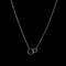 Laura Ferini Per Sempre - Dames Ketting - 18K Wit Verguld - 42,8 cm - Zilver