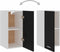 vidaXL - Hangkast - Lyon - 29,5x31x60 - cm - bewerkt - hout - zwart