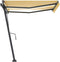 vidaXL - Luifel - handmatig - uittrekbaar - met - LED - 300x250 - cm - geel - en - wit
