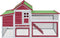 vidaXL - Kippenhok - 186,5x58,5x113 - cm - massief - grenenhout - rood