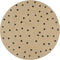 vidaXL - Vloerkleed - handgemaakt - met - zwarte - print - 90 - cm - jute